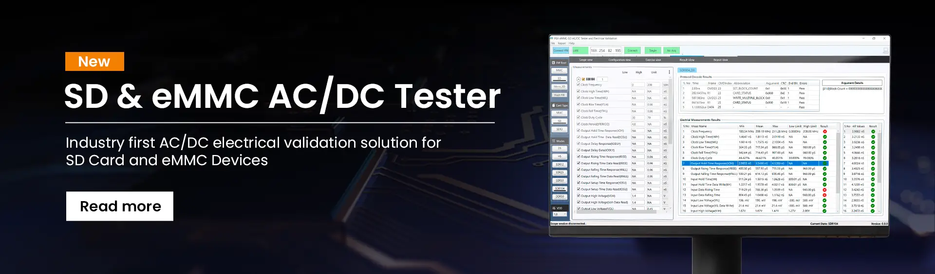 SD, eMMC AC/DC Tester
